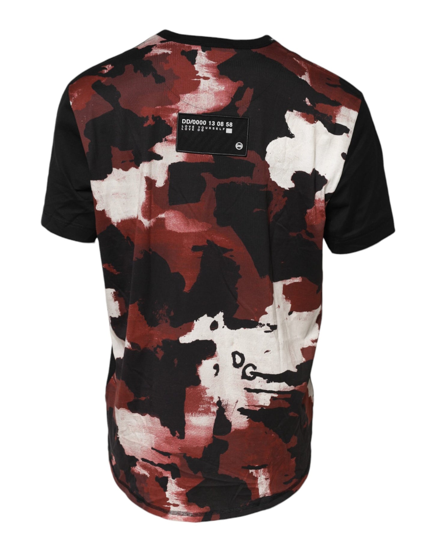 Dolce &amp; Gabbana Mehrfarbiges Camouflage-T-Shirt mit Rundhalsausschnitt