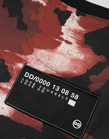 Dolce &amp; Gabbana Mehrfarbiges Camouflage-T-Shirt mit Rundhalsausschnitt