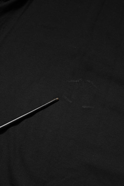 Dolce &amp; Gabbana – Schwarzes Baumwoll-T-Shirt mit Rundhalsausschnitt und geprägtem Logo