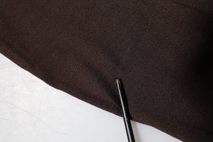 Dolce &amp; Gabbana – Braunes Seiden-T-Shirt mit Rundhalsausschnitt und kurzen Ärmeln