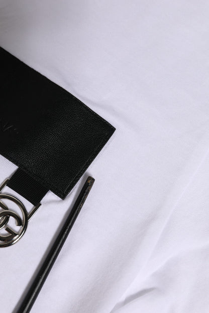 Dolce &amp; Gabbana – Weißes T-Shirt mit Rundhalsausschnitt und kurzen Ärmeln und Logo