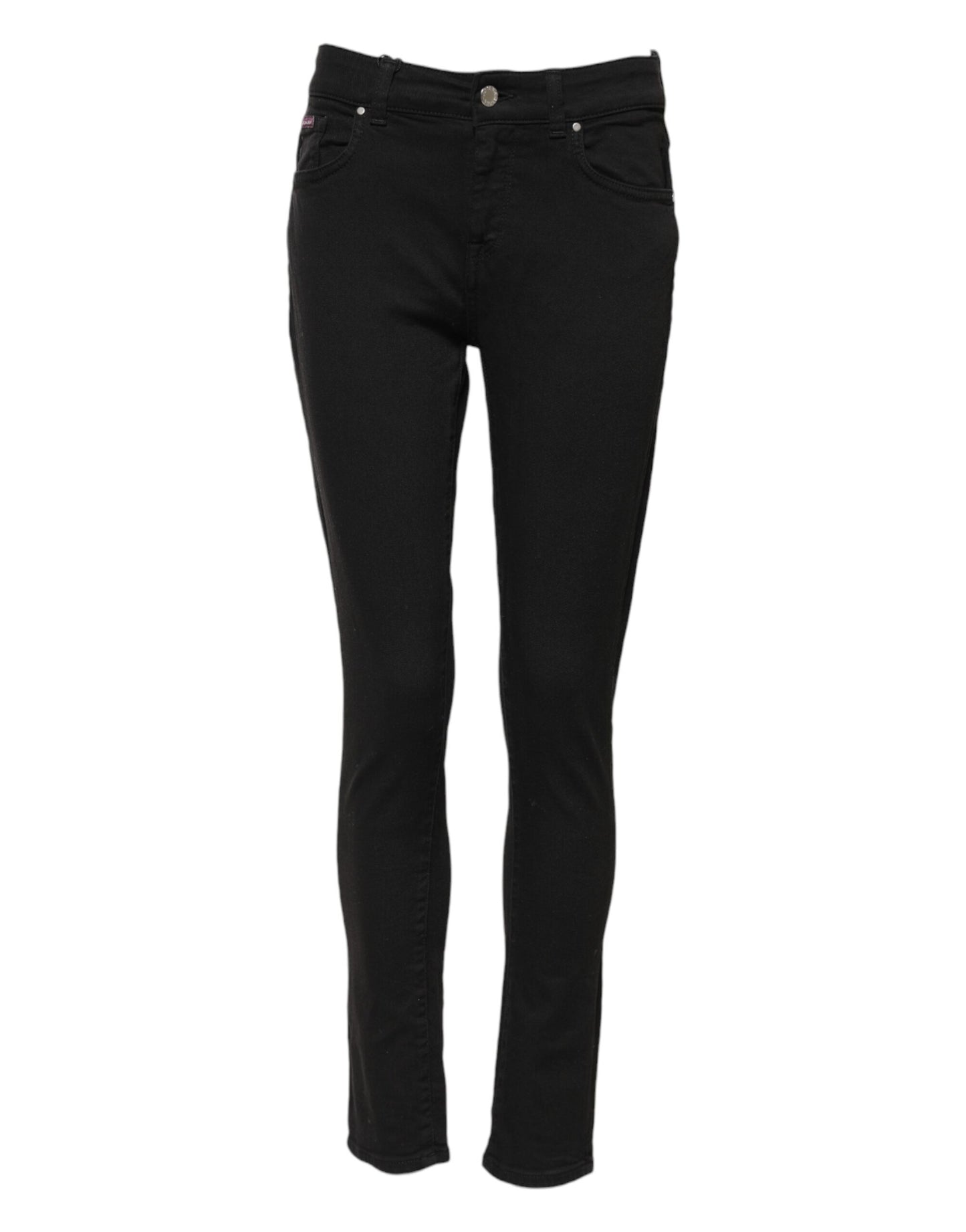 Dolce &amp; Gabbana – Schwarze Skinny-Jeans aus Baumwolle mit mittlerer Taille 