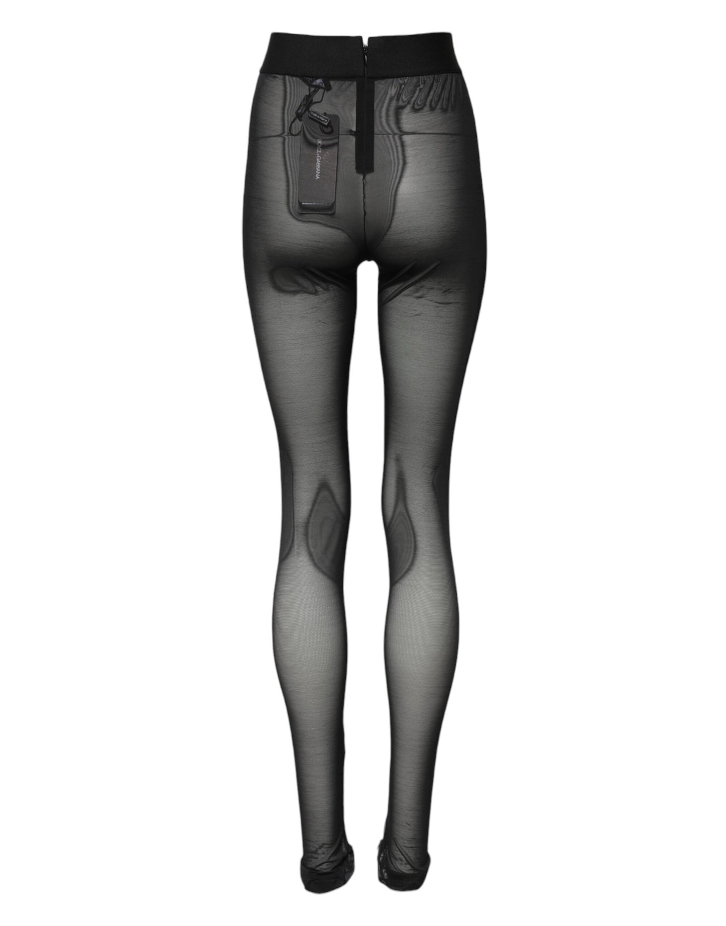 Dolce &amp; Gabbana Schwarze Nylon-Leggings mit Stretch