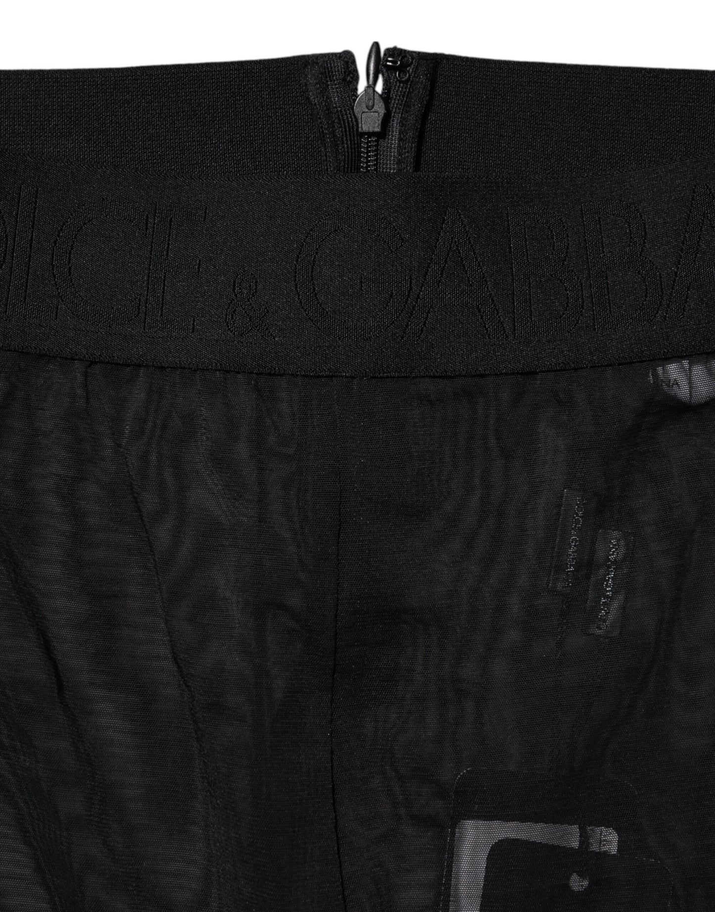 Dolce &amp; Gabbana Schwarze Nylon-Leggings mit Stretch