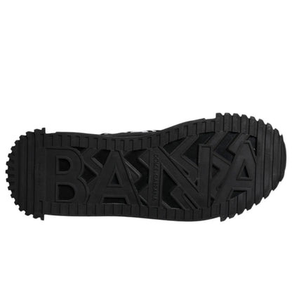 Dolce &amp; Gabbana – Schwarze Low-Top-Sneakers „NS1“ mit Logo und Schnürung