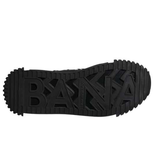 Dolce &amp; Gabbana – Schwarze Low-Top-Sneakers „NS1“ mit Logo und Schnürung