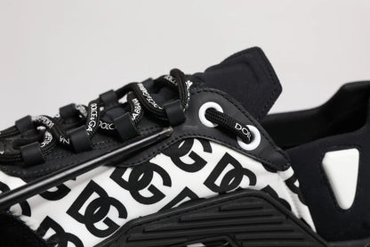 Dolce &amp; Gabbana – Schwarze Low-Top-Sneakers „NS1“ mit Logo und Schnürung