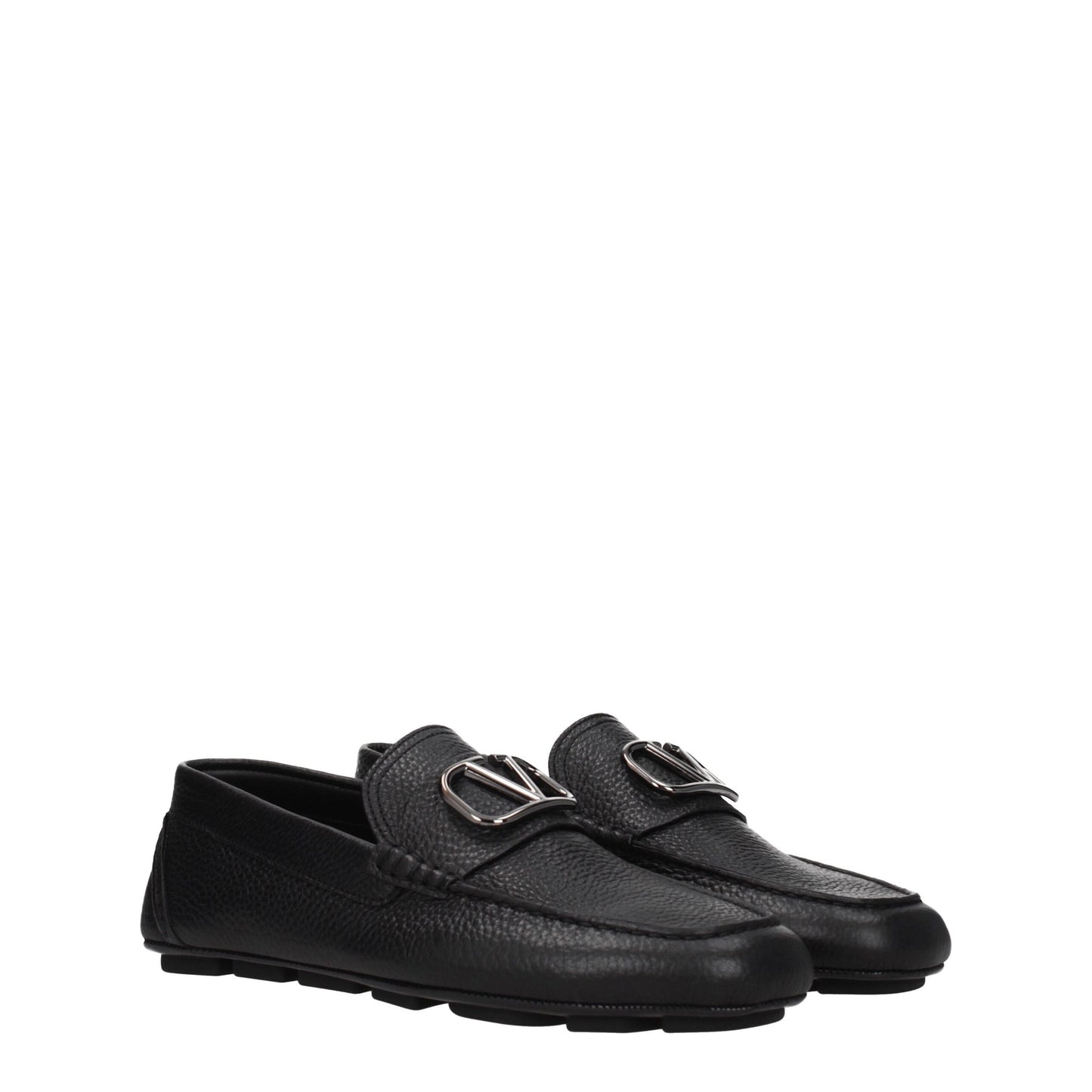 Valentino Garavani – Slip-On-Loafer aus schwarzem Leder