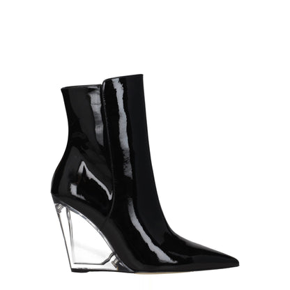 Stuart Weitzman Black Leather Ankle Boots