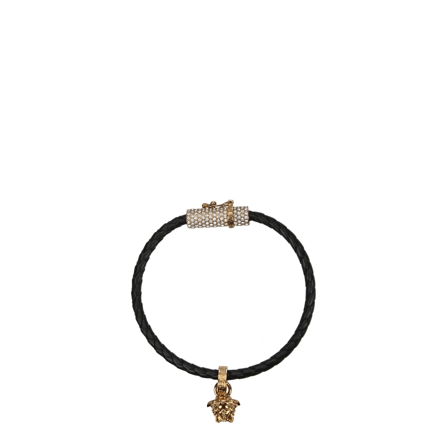 Versace Armband aus schwarzem Leder