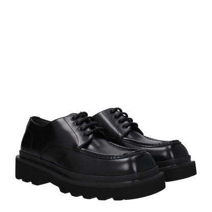 Dolce &amp; Gabbana – Oxfords und Derbys aus schwarzem Leder