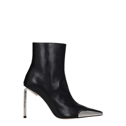 Off-White – Schwarze Lederstiefeletten