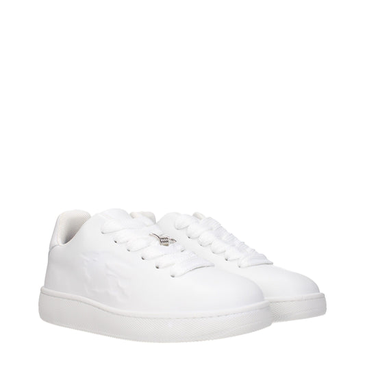 Burberry Weiße Leder Low-Tops