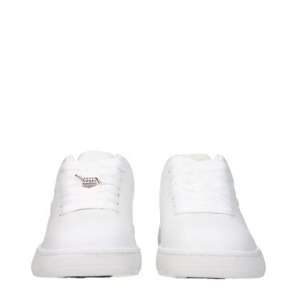 Burberry Weiße Leder Low-Tops