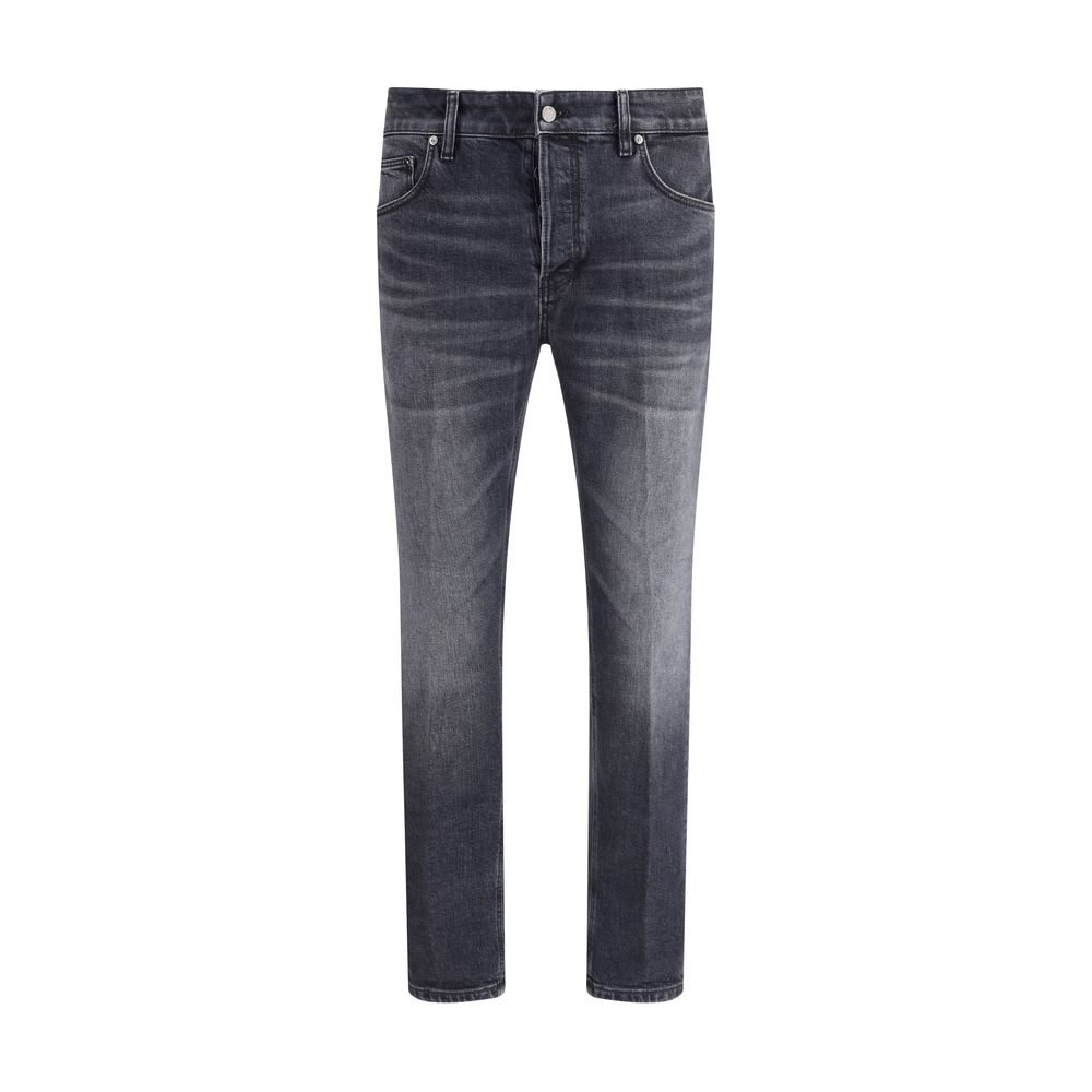 PT Torino Graue Baumwoll-Jeans mit schmaler Passform