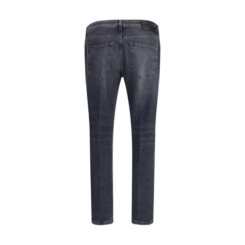 PT Torino Graue Baumwoll-Jeans mit schmaler Passform