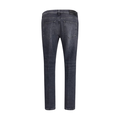 PT Torino Graue Baumwoll-Jeans mit schmaler Passform
