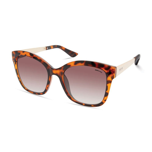 Kenneth Cole – Braune Sonnenbrille mit Spritzguss