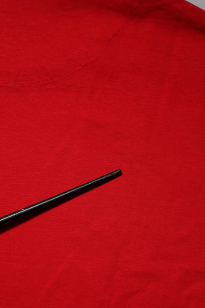 Dolce &amp; Gabbana – Rotes T-Shirt mit Rundhalsausschnitt und kurzen Ärmeln