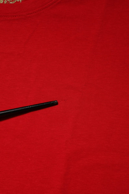 Dolce &amp; Gabbana – Rotes T-Shirt mit Rundhalsausschnitt und kurzen Ärmeln