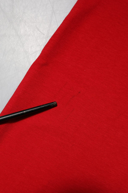 Dolce &amp; Gabbana – Rotes, schlichtes T-Shirt mit Rundhalsausschnitt und kurzen Ärmeln