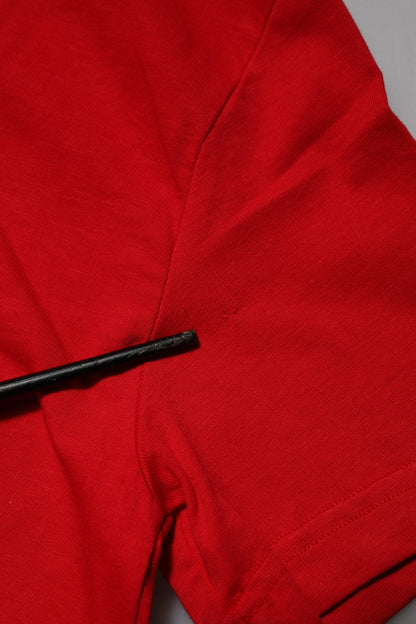 Dolce &amp; Gabbana – Rotes, kurzärmliges T-Shirt mit Rundhalsausschnitt