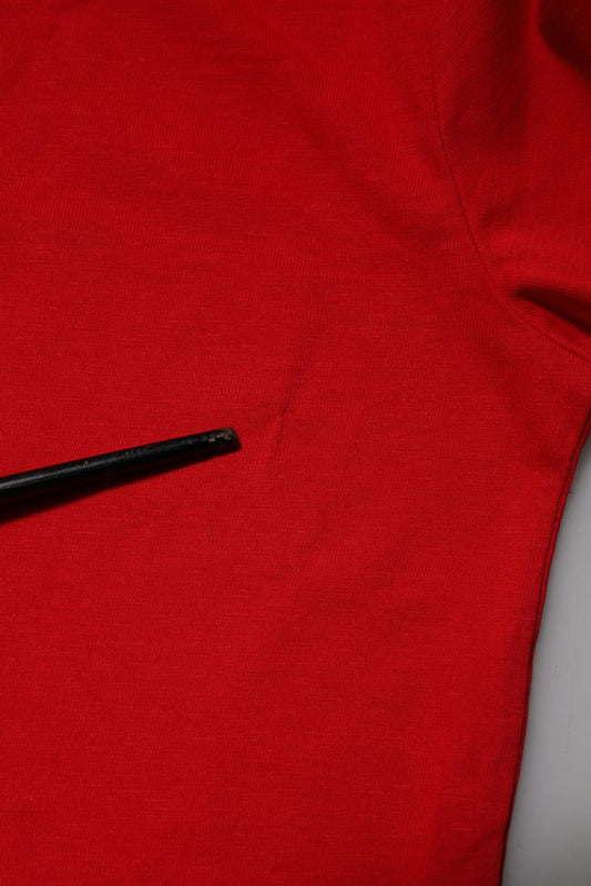 Dolce &amp; Gabbana – Rotes T-Shirt aus Baumwolle mit kurzen Ärmeln und Rundhalsausschnitt