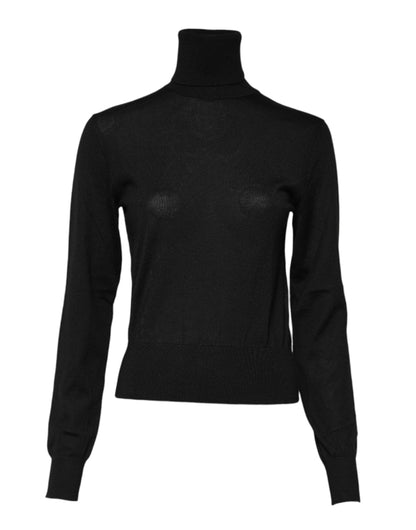 Dolce &amp; Gabbana – Schwarzer Rollkragenpullover aus Kaschmir