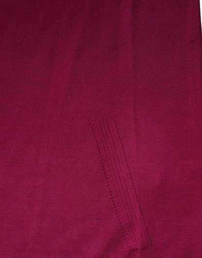 Dolce &amp; Gabbana – Langärmliger Rollkragenpullover aus Wolle in Fuchsia