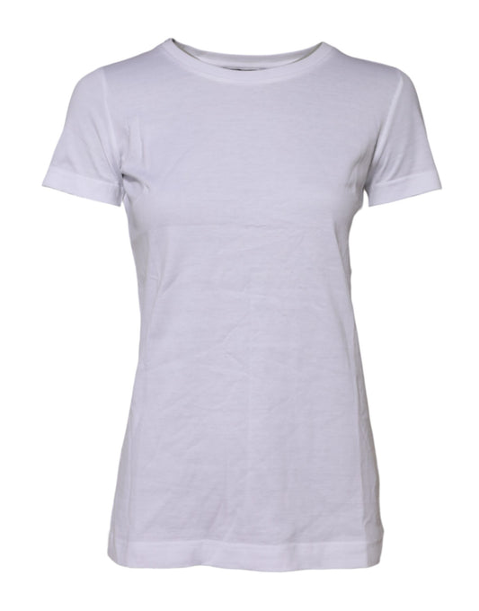 Dolce & Gabbana White Short Sleeves Crew Neck Top T-shirt