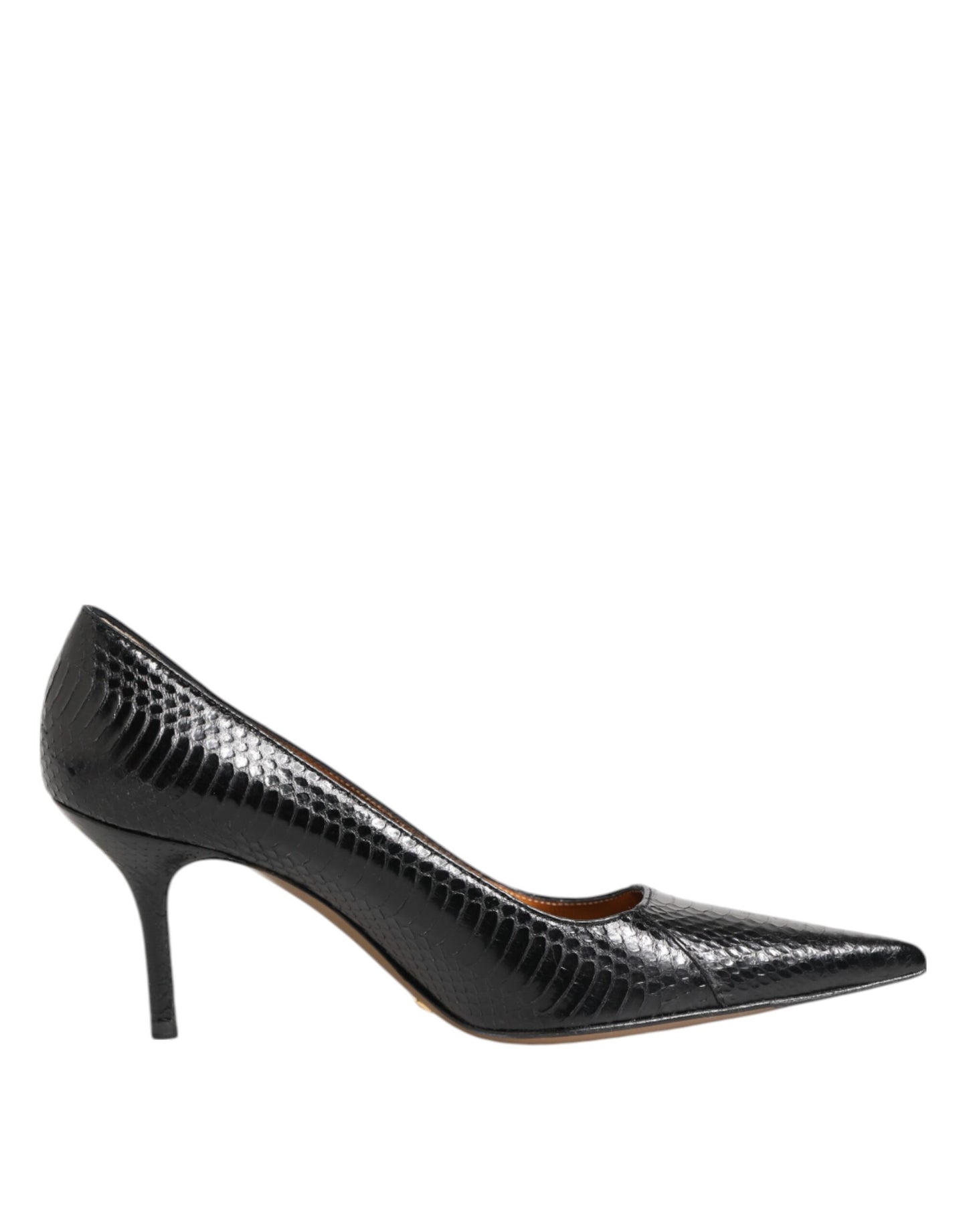 Dolce &amp; Gabbana – Pumps mit Stilettoabsatz aus exotischem Leder in Schwarz