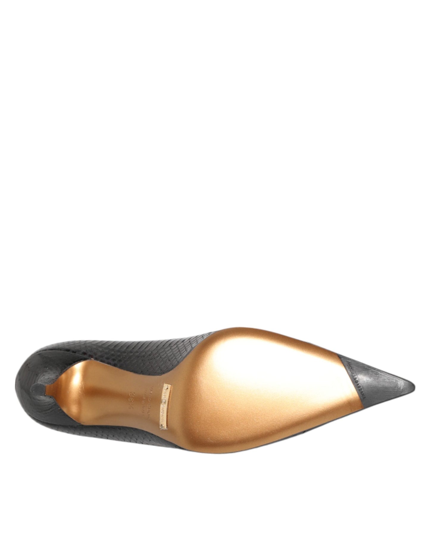 Dolce &amp; Gabbana – Pumps mit Stilettoabsatz aus exotischem Leder in Schwarz