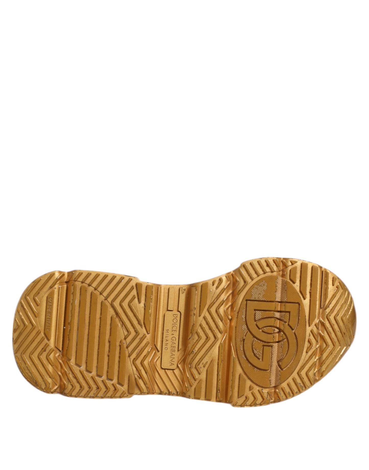 Dolce &amp; Gabbana – Daymaster – Sneaker aus Leder in Weißgold