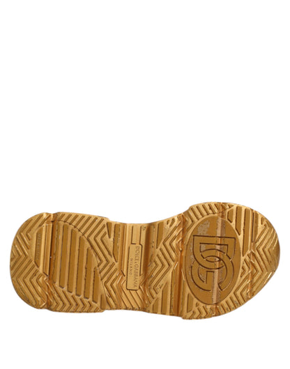 Dolce &amp; Gabbana – Daymaster – Sneaker aus Leder in Weißgold