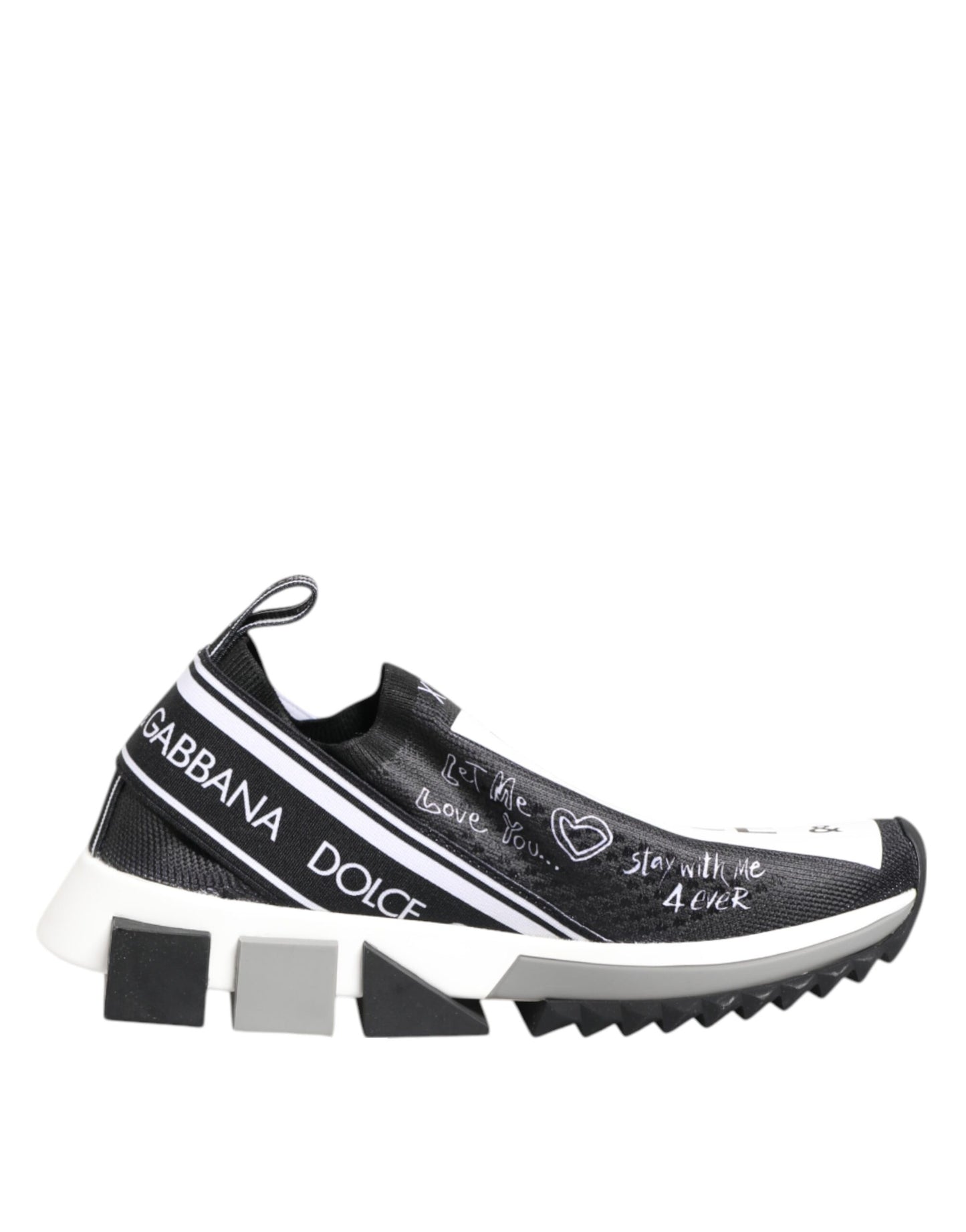 Dolce &amp; Gabbana Schwarz Weiß Sorrento Low Top Sneakers Schuhe