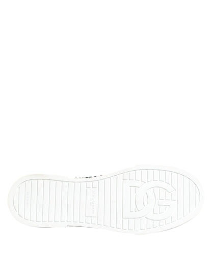 Dolce &amp; Gabbana Grüne Portofino Kristall DG Logo Sneakers Schuhe