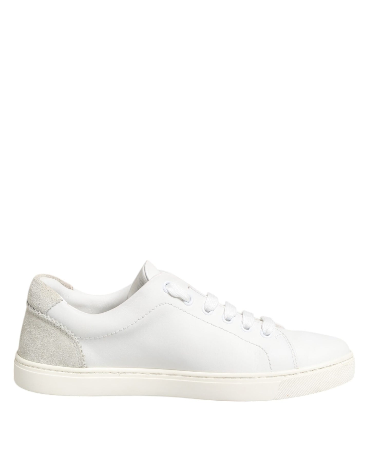 Dolce &amp; Gabbana Weiß Grau Leder Low Top Sneakers Schuhe