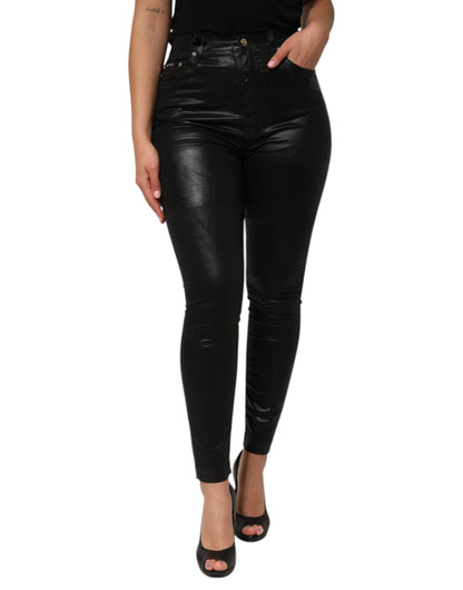Dolce &amp; Gabbana – Schwarze Skinny-Jeans „GRACE“ mit hoher Taille