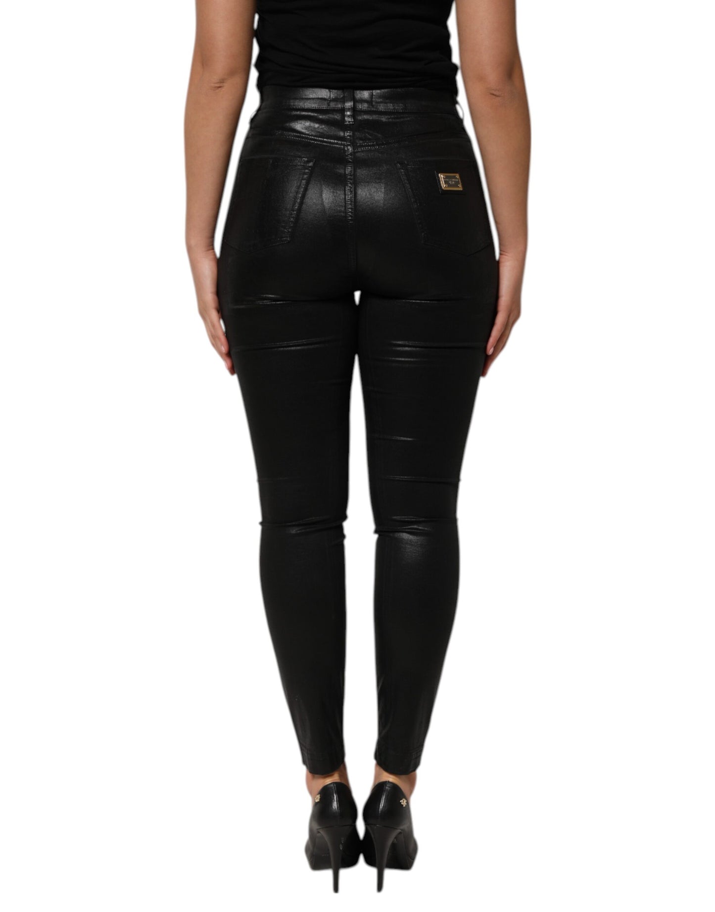 Dolce &amp; Gabbana – Schwarze Skinny-Jeans „GRACE“ mit hoher Taille