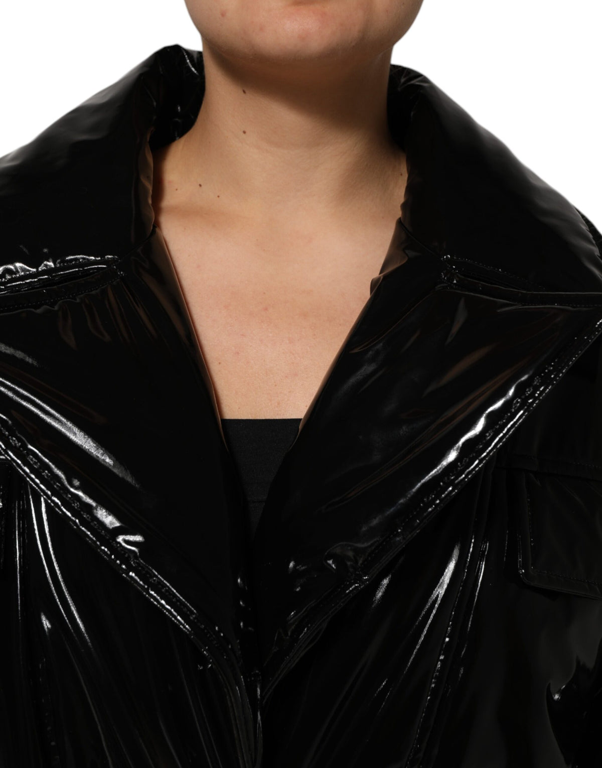 Dolce &amp; Gabbana – Schwarze Steppjacke aus Polyester