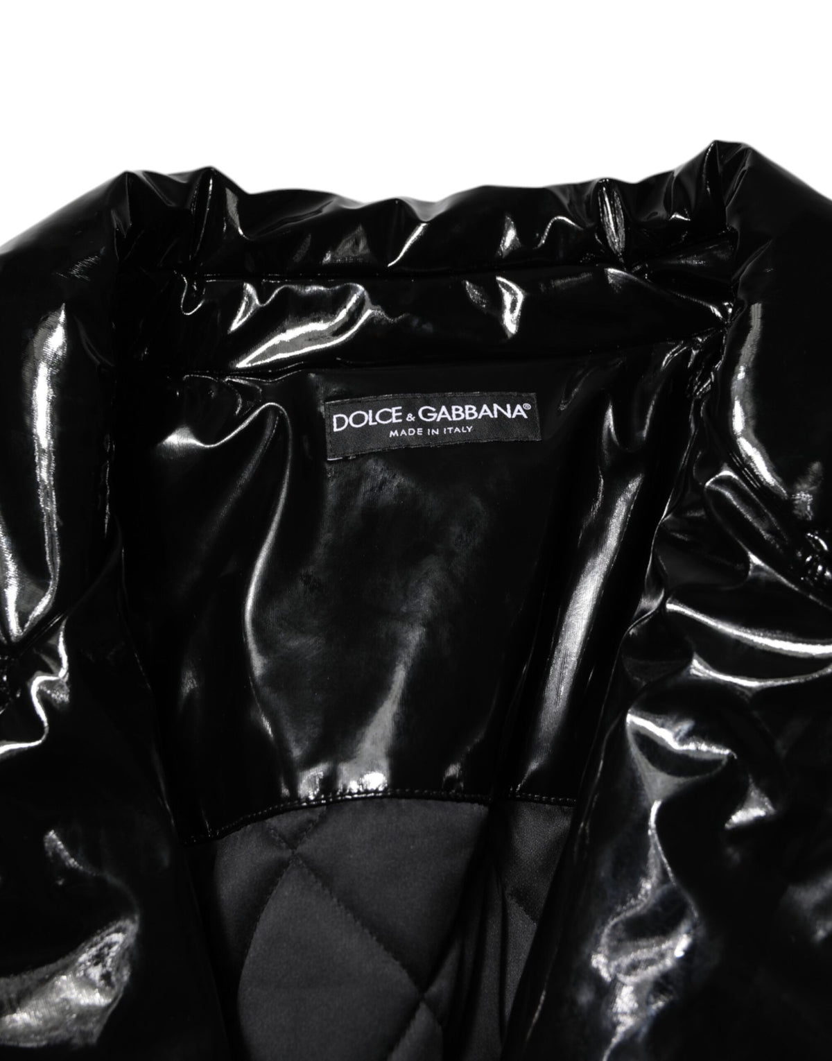 Dolce &amp; Gabbana – Schwarze Steppjacke aus Polyester