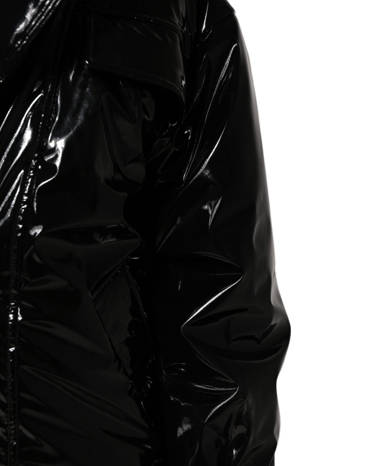 Dolce & Gabbana Schwarze Polyester Stepp-Pufferjacke