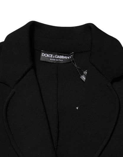 Dolce &amp; Gabbana – Einreihige Blazerjacke aus schwarzer Viskose