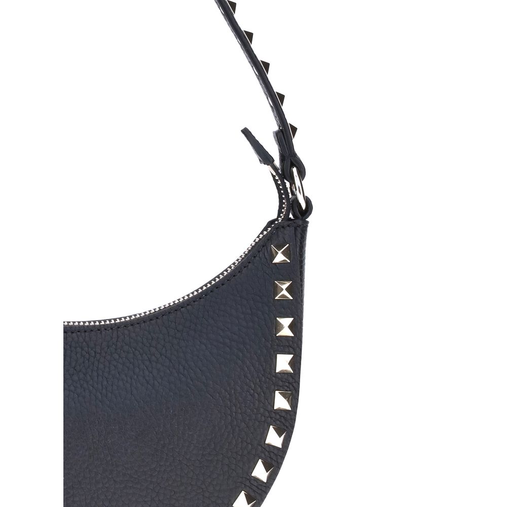 Valentino Garavani Schultertasche aus schwarzem Kalbsleder (Bos Taurus)