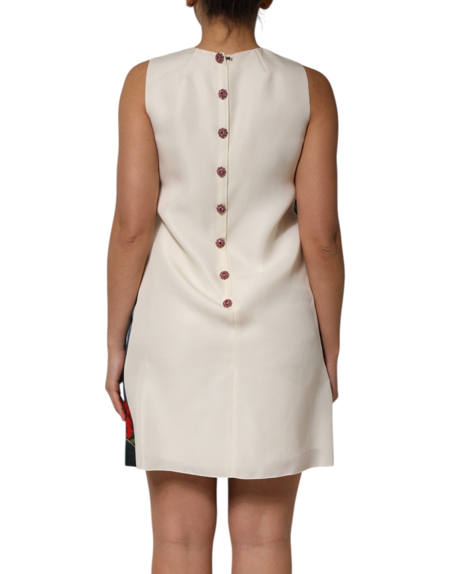 Dolce &amp; Gabbana – Mehrfarbiges Minikleid mit Kristallverzierung