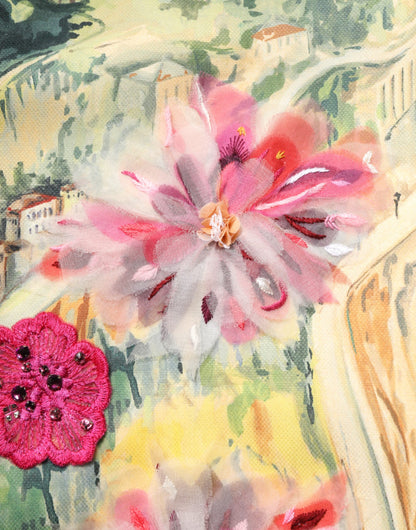 Dolce &amp; Gabbana – Mehrfarbiges Minikleid mit Kristallverzierung