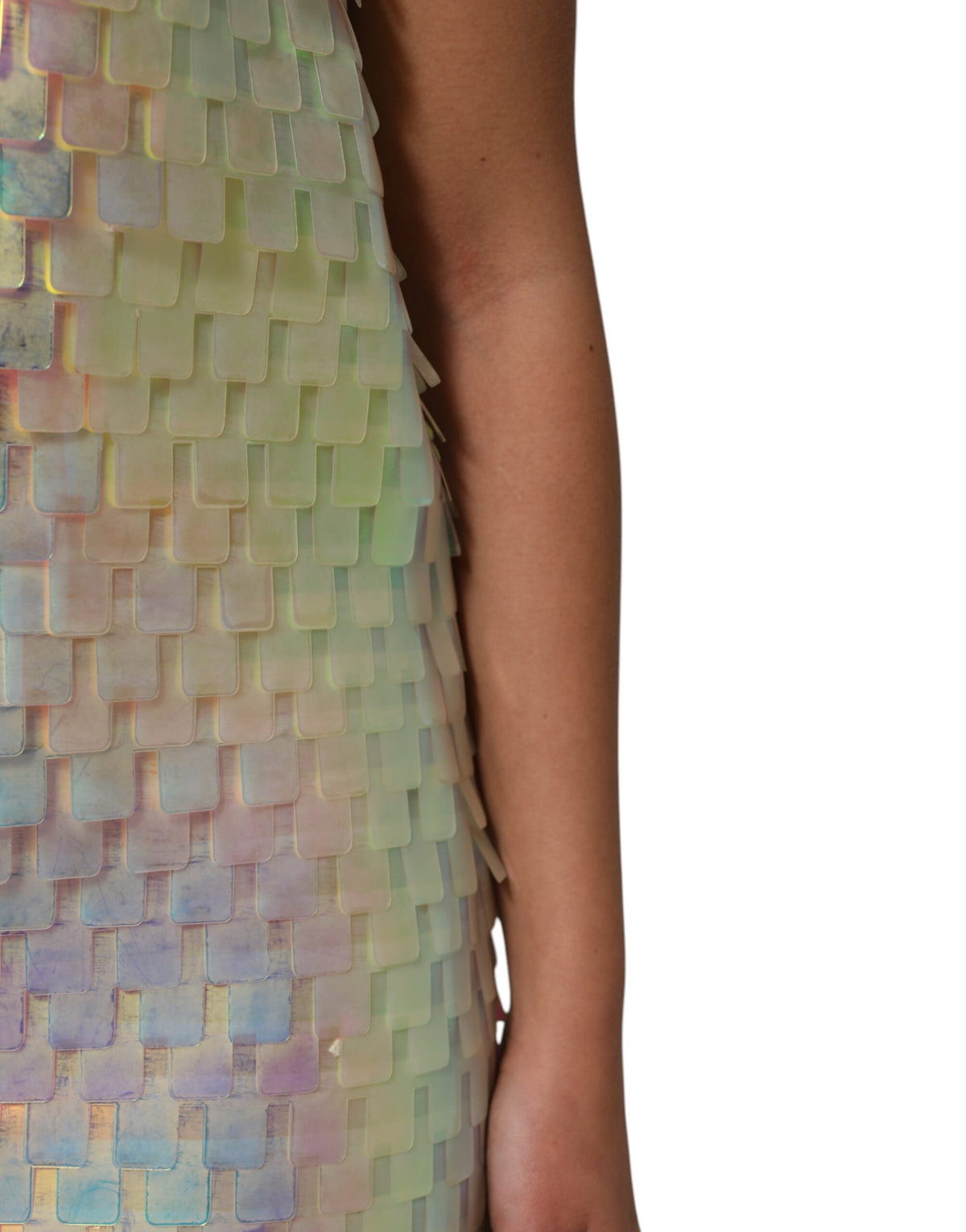 Dolce &amp; Gabbana – Minikleid mit holografischen Pailletten in mehreren Farben