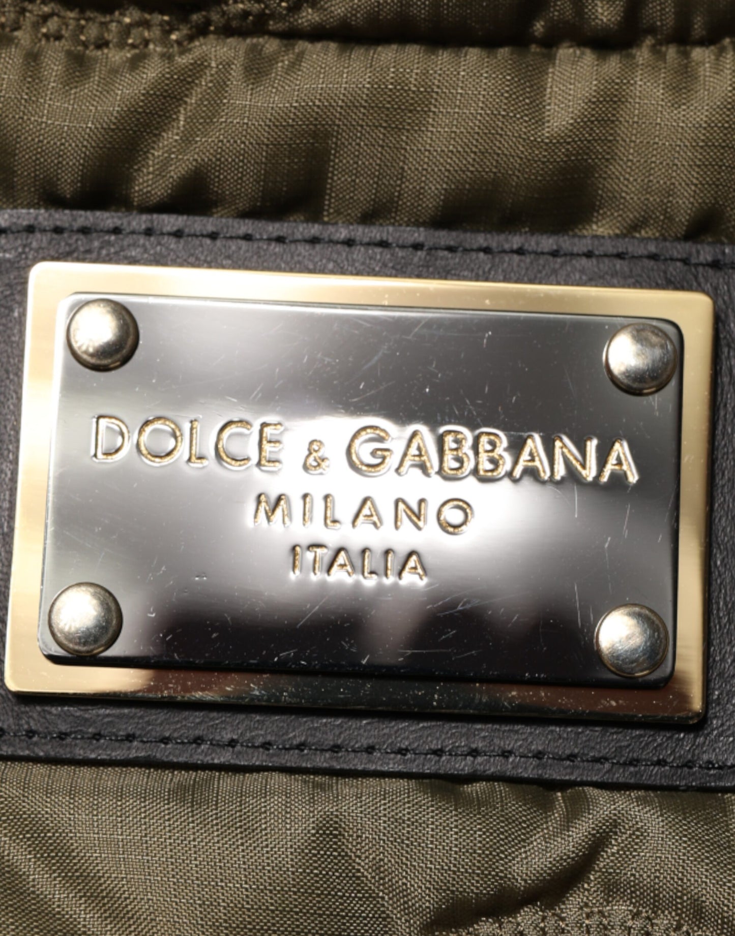 Dolce &amp; Gabbana Mehrfarbige Patchwork-Steppjacke aus Polyester