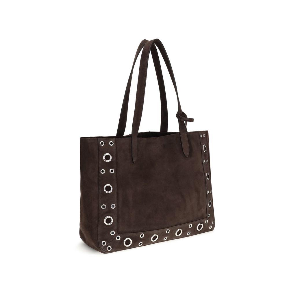 Valentino Garavani Schultertasche aus braunem Kalbsleder Bos Taurus