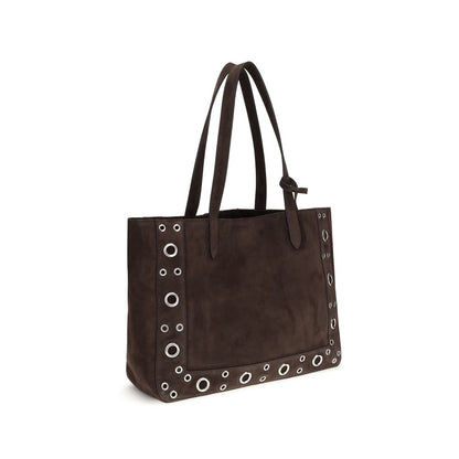 Valentino Garavani Schultertasche aus braunem Kalbsleder Bos Taurus